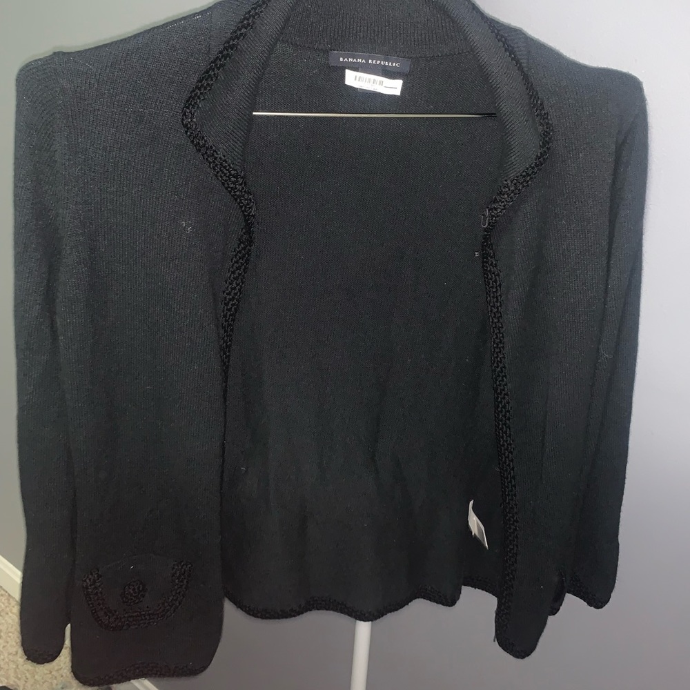Classic black cardigan from Banana Republic. Pocket details, very cute